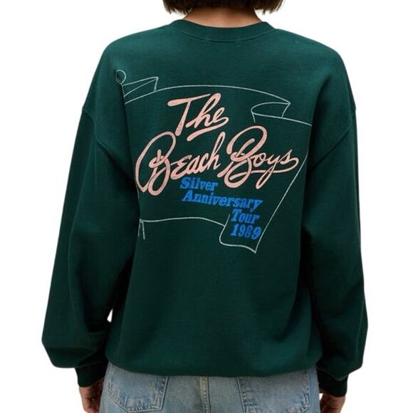 DAYDREAMER Beach Boys Pine Green Silver Anniversary BF Crew Size S New w/o Tag - Picture 5 of 13